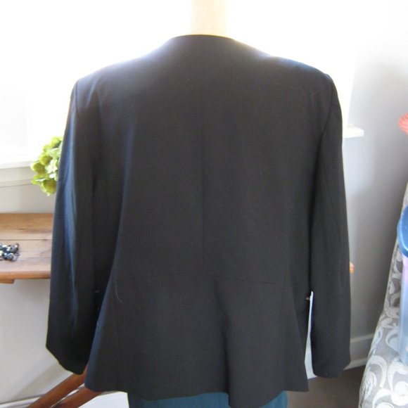 Black Calvin Klein Open Front Blazer - Picture 4 of 5
